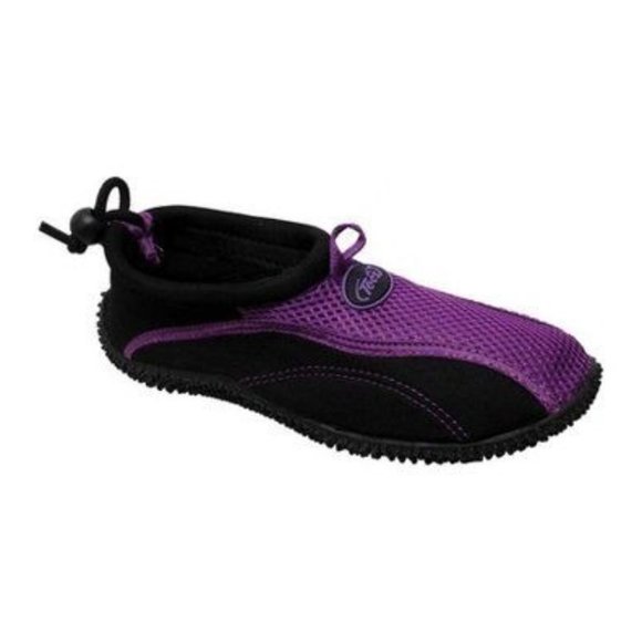 TECS Women's Aquasock Water Shoe Slip On Purple / Black - NEW - Size 9 M - Picture 4 of 4